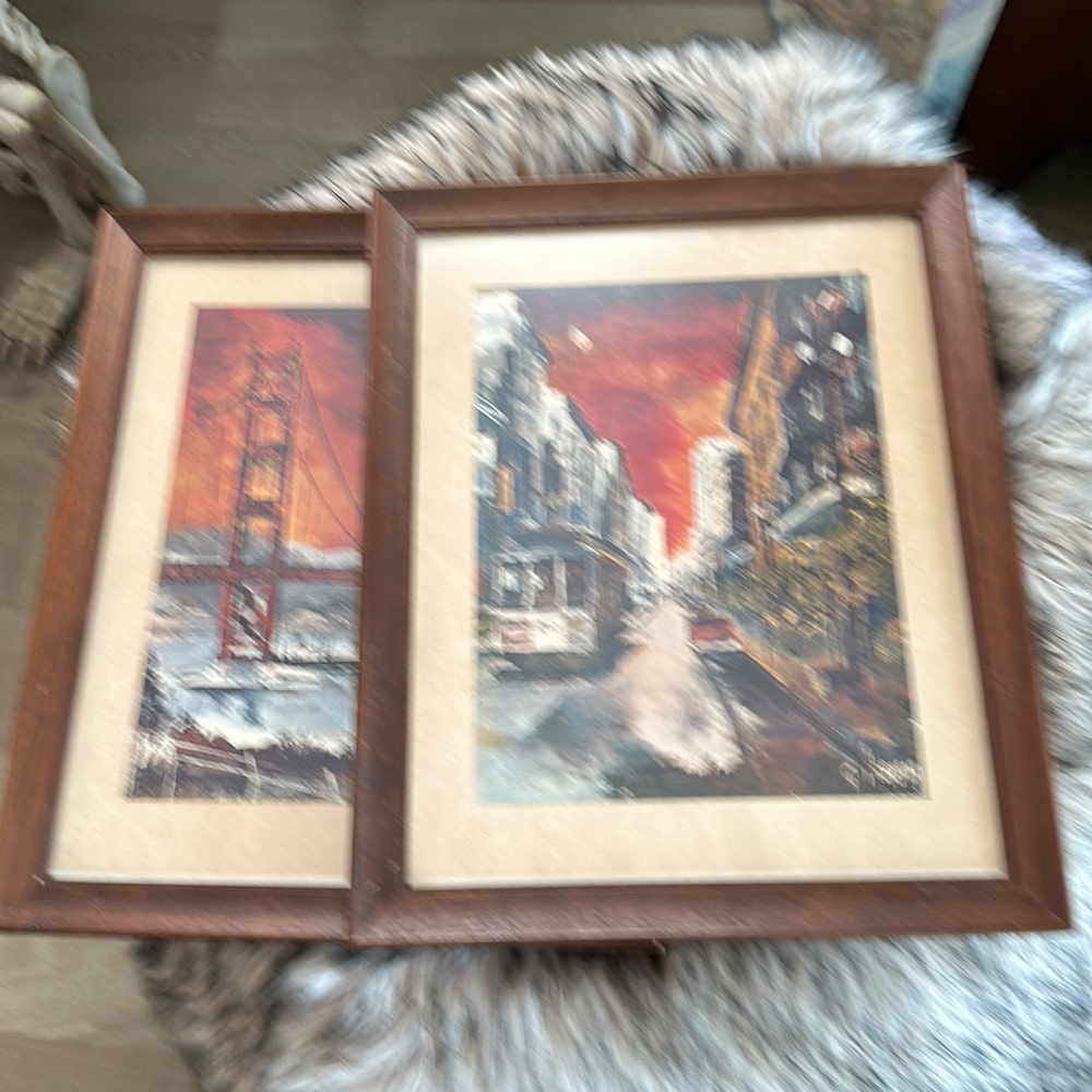 Vintage Pair of San Francisco Gems - Artist G. Soubeyran - Picture 10 of 15